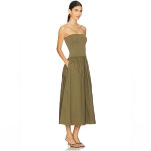 PISTOLA Elegant Olive Strapless Dress